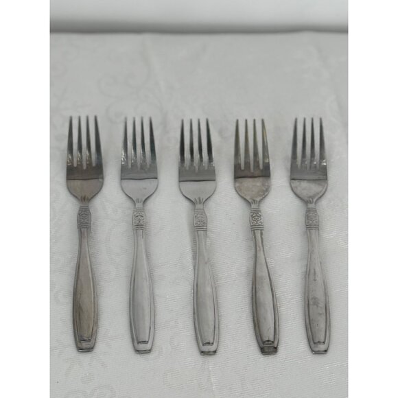 Oneida VISTA‎ Stainless Steel Flatware Set Of 5 Salad Forks - Picture 1 of 5